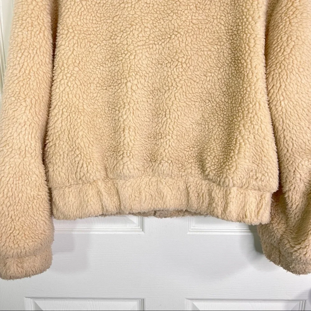 Thread & Supply Anthropologie Full Zip Teddy Jacket in Taupe Size S - Picture 5 of 15